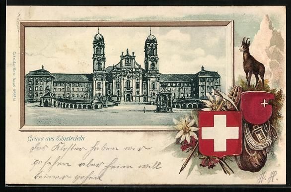 Cartes postales: Passepartout-Lithographie Einsiedeln, Kl – D'occasion à Berlin par bartko-reher
