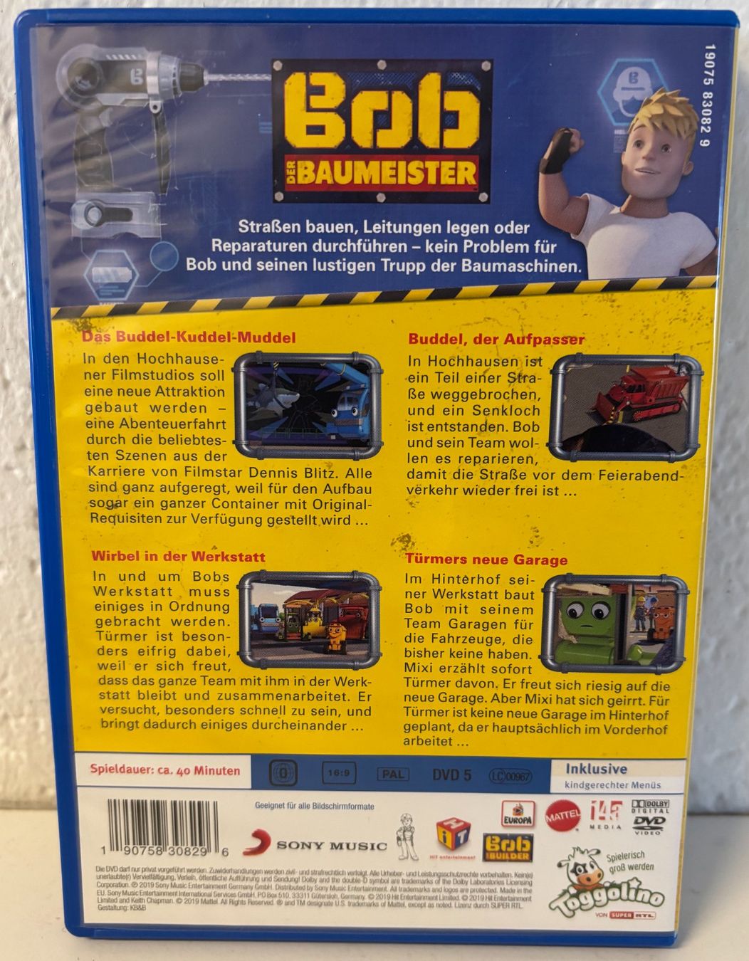 Tutti i DVDs: Bob der Baumeister DVD Das Buddel Kuddel-Muddel – Usato da Zürich venduto da IlkaK 1