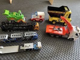 Toy Trucks Bundle - Construction & Rescue Vehicles 6 Cars Lo