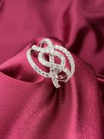 Bague or blanc 18ct. / Diamants total 1.50 cts