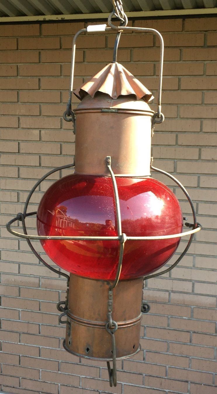 Lampade: Messinglampe / Schifflaterne - elektrifiziert – Usato da Ebikon venduto da bonsai54a
