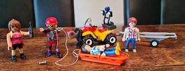 Playmobil: Bergretter Quad mit Rettungsanhänger + 4 Figuren