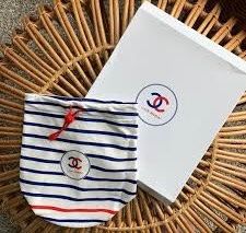 100% Chanel L`AIR MARIN make up bag Nautica Gift.Original