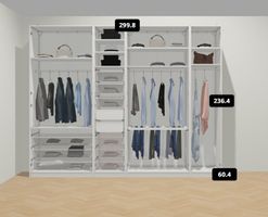 IKEA PAX Kleiderschrank, ca. 300 × 236 cm