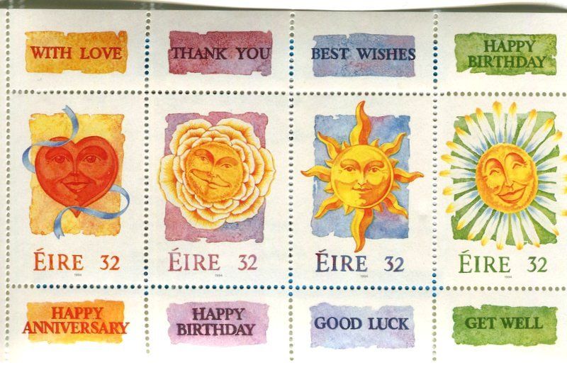 Alle Briefmarken: Block "Glückwünsche". Irland – Neu und originalverpackt aus Basel von Butsch5