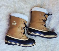 SOREL WATERPROFF STIEFEL BOOTS 38,5 24CM LEDER WINTERSCHUH