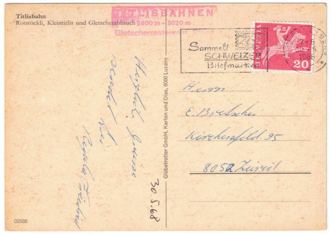 Cartoline postali: Engelberg - Luftseilbahn Trübsee--Stand – Usato da Binningen venduto da Mountainrider 1