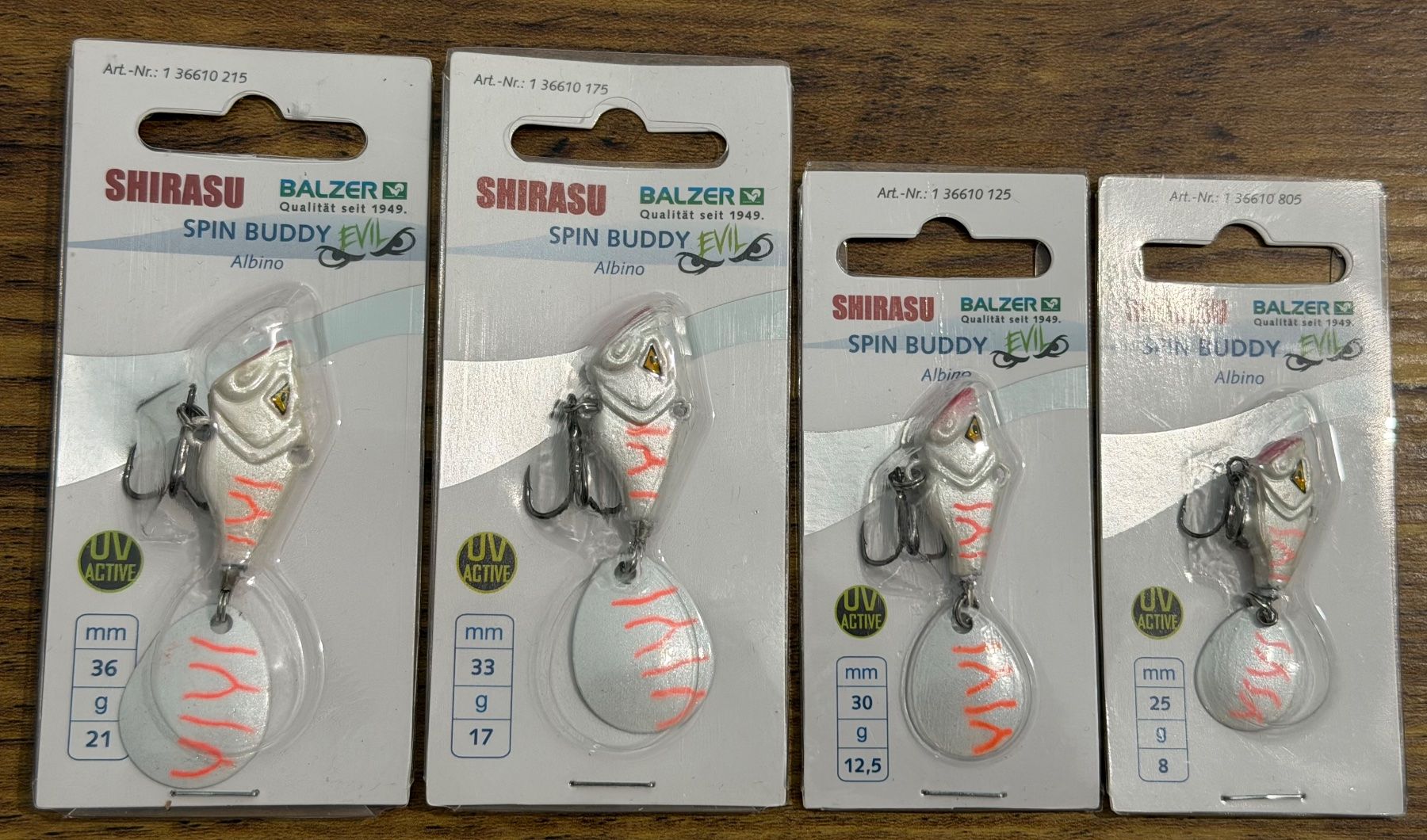 Esche: Balzer Spin Buddy Evil - Jig-Spinner 4er Set - 8-21 gr – Nuovo e nell'imballaggio originale da Widnau venduto da Fishingtackle_Oggy
