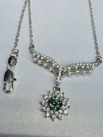 Collier argent avec diamant de moissanite de 0,5 ct certifié