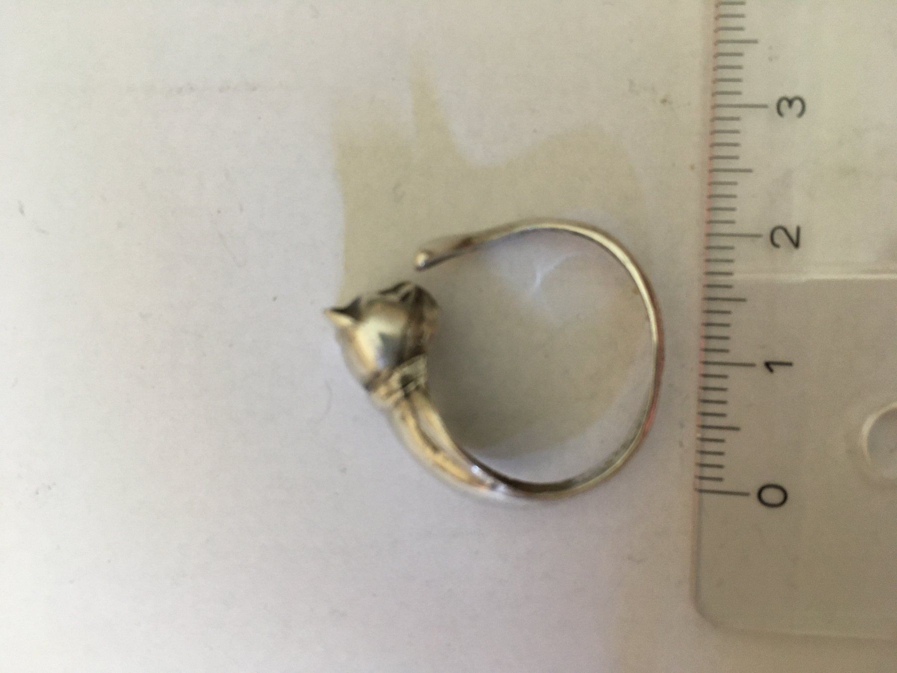 Anelli: bague en argent 925 motif chat – Usato da troinex venduto da brumematinale 3