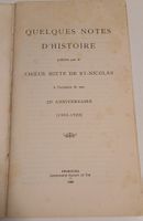 Quelques Notes d'Histoire - Choeur Mixte St-Nicolas 1928