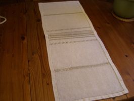 Leinen Tischdecke, Tischläufer, Handarbeit