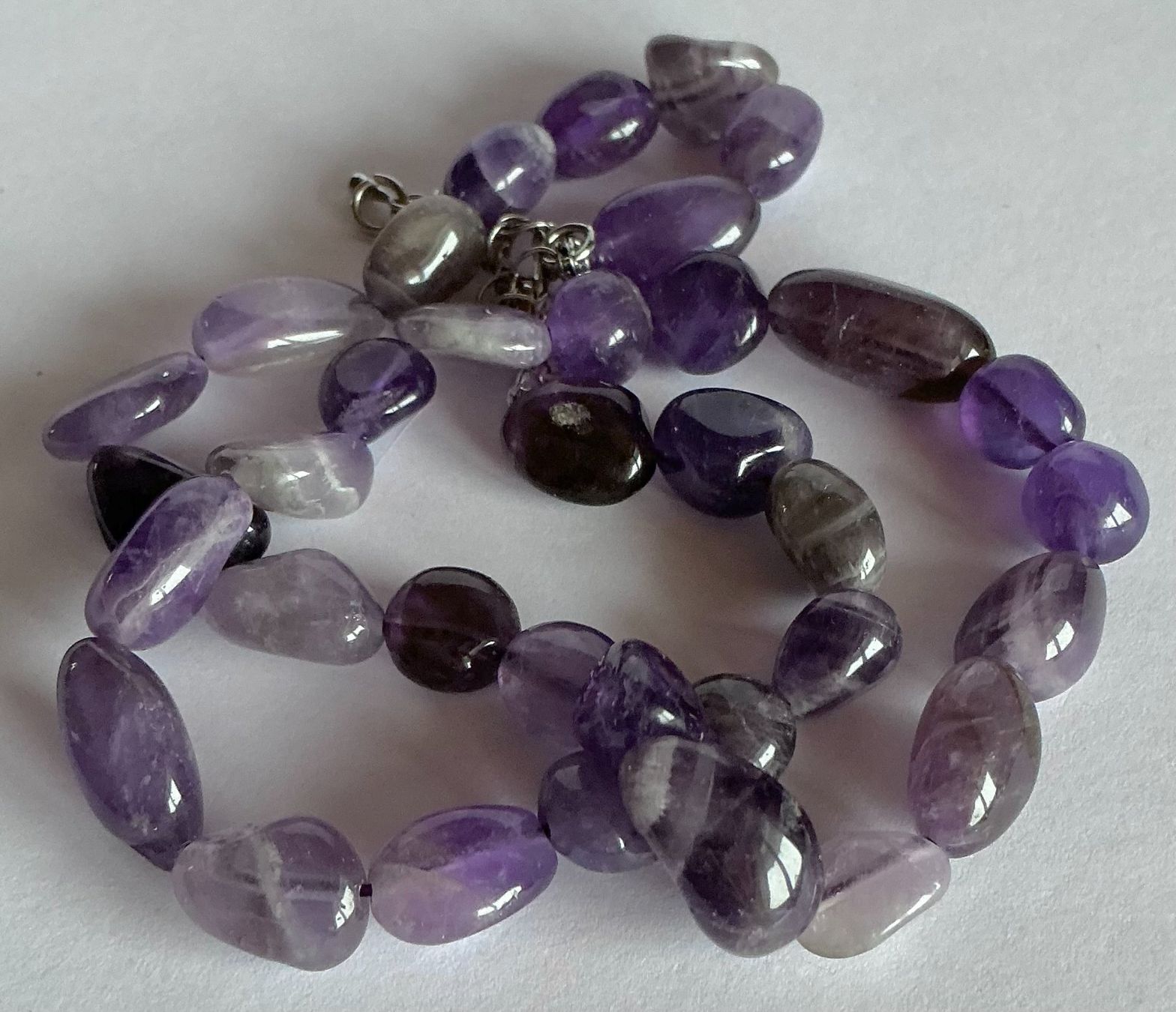 Catenine: KETTE STEINKETTE EDELSTEINKETTE ECHTER AMETHYST 100% ECHT – Nuovo e nell'imballaggio originale da Berg TG venduto da magginello 4
