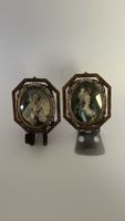 2 Vintage Miniatur-Porträts Marie Antoinette & Mme Louise