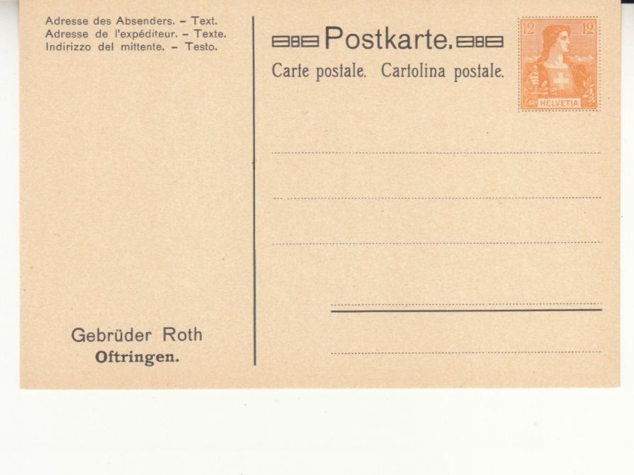 Alle Briefmarken: SGK PPK 009 Roth Oftringen, Text schwarz – Gebraucht aus Bürglen TG von StampGraf