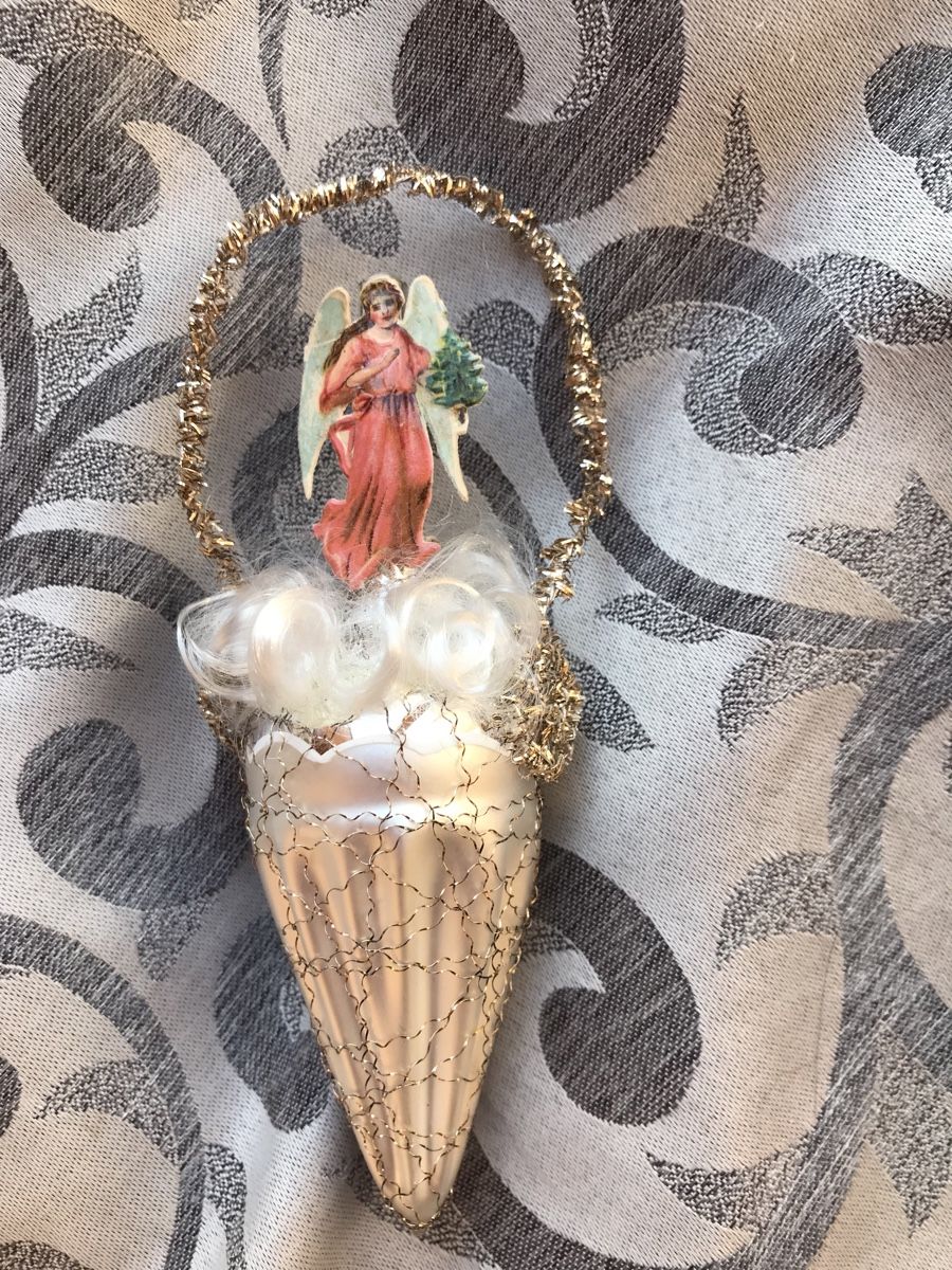 Tutte le decorazioni: Nostalgischer Christbaumschmuck mit Engelsoblate – Usato da Alpnach Dorf venduto da marvo