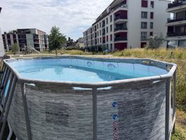 Bestway Pool Steinwand-Optik 549 x 274 x 122 cm