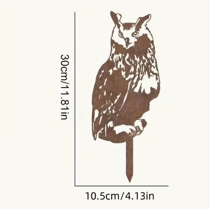 Tutte le decorazioni: Eule Schild rostig – Nuovo e nell'imballaggio originale da Gerlafingen venduto da Tsuru 1