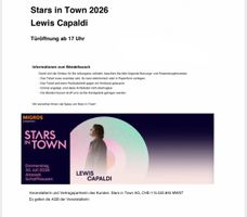 2 Tickets für das Lewis Capaldi Konzert am 30.07.2026