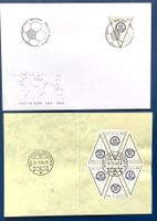2004  FDC  100 Jahre FIFA Vollstempel +6 er Block auf Karte