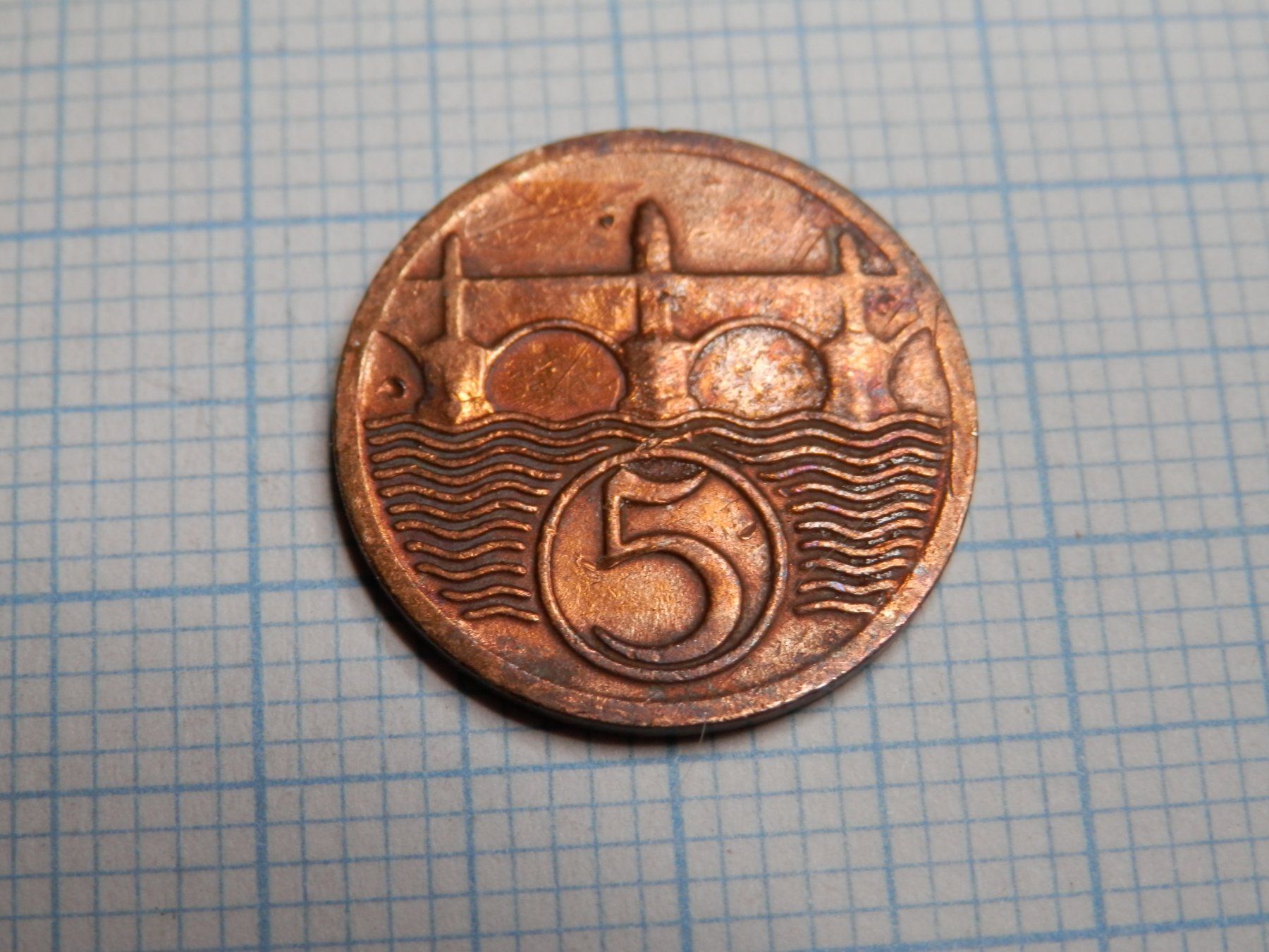 Tutti le monete: Tschechoslowakei 5 Heller, 1923 – Usato da Weiach venduto da weiach81 1