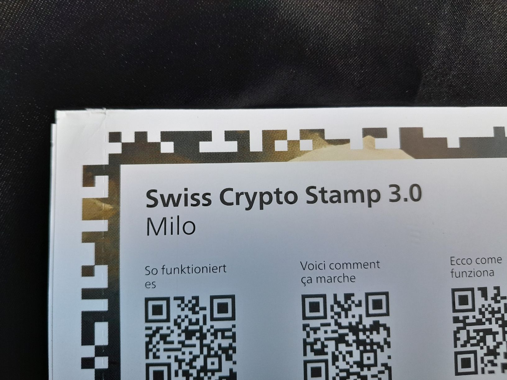 Alle Briefmarken: Crypto Stamp Swiss édition limitée – Neu und originalverpackt aus Binningen von mag_lc6b 1