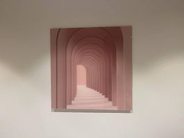 Wandbild Gross, Acrylglas - Rosa Torbogen