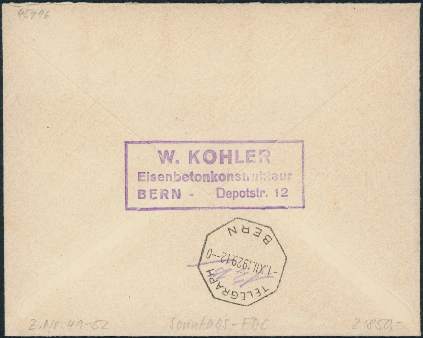 Alle Briefmarken: 1929 - Pro Juventute - Ersttagsbrief FDC ET – Gebraucht aus Schindellegi von leecollect 1
