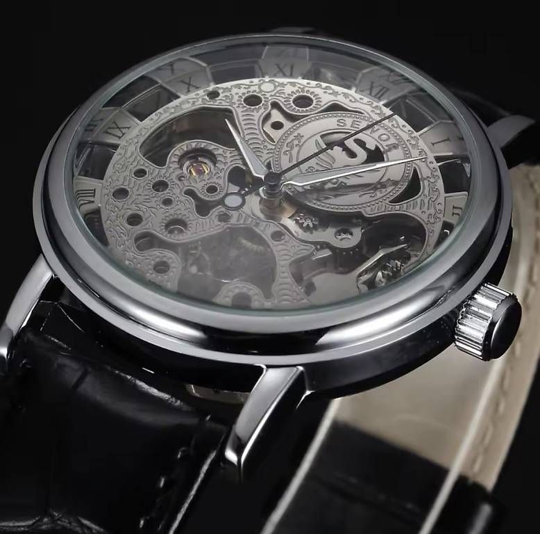 Orologi: Sewor Skeleton Mechanische Uhr Silver-Schwarz – Nuovo e nell'imballaggio originale da Dübendorf venduto da mnc_5djq 2