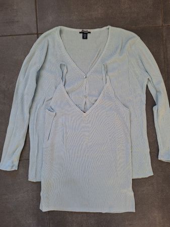 Cardigan und Top Strauss Women hellblau Grösse M 40/42