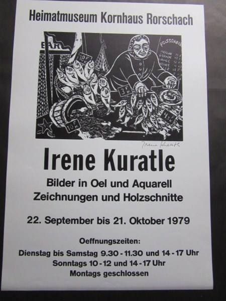 Gravures sur bois: Irene Kuraltle HOLZSCHNITT HANDSIGNIERT PLAKAT – D'occasion à Gersau par grafik-kunst 1