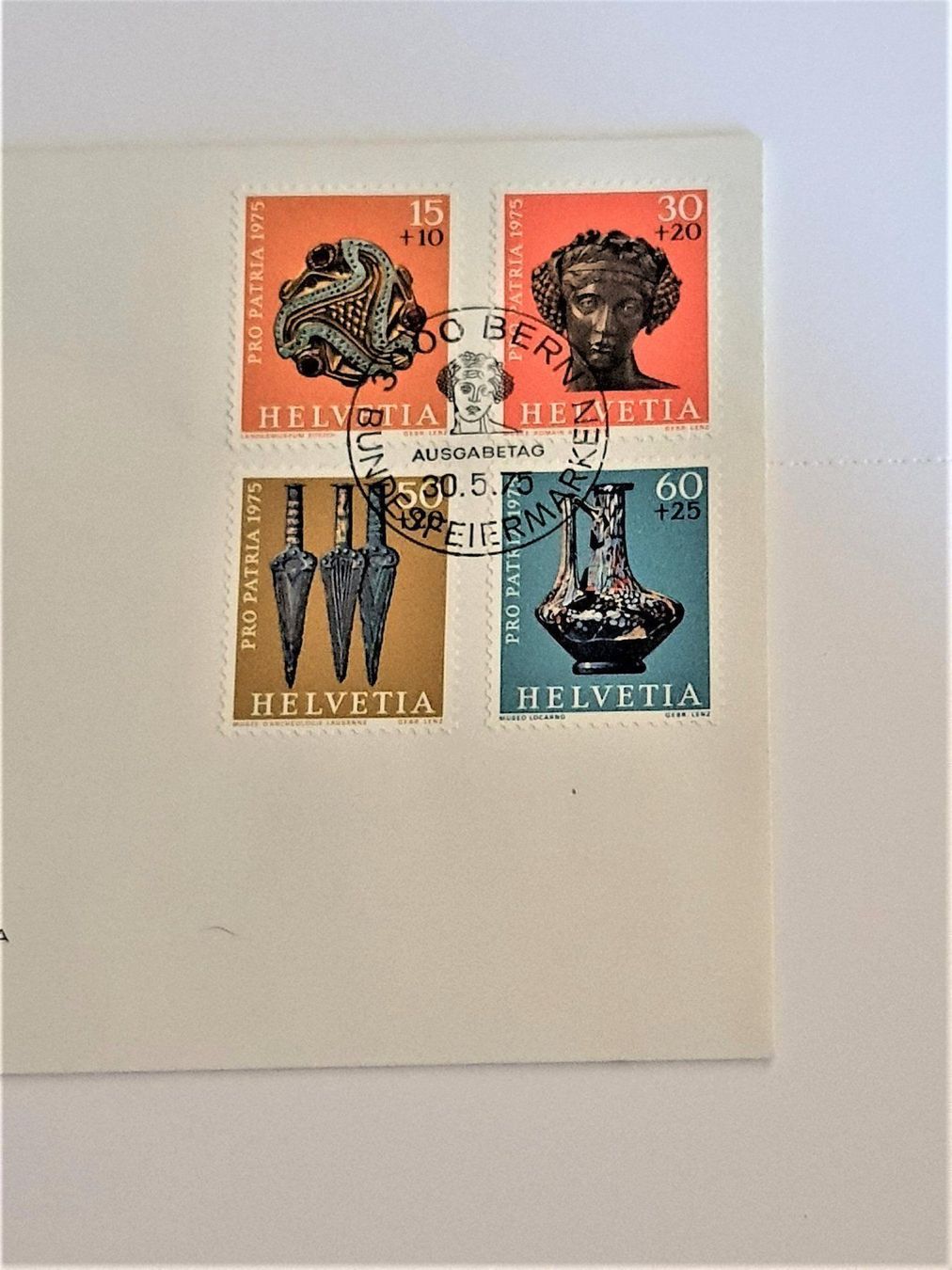 Alle Briefmarken: (35)  Pro Patria 1975  mit ET – Gebraucht aus Schwarzhäusern von Inot3 1
