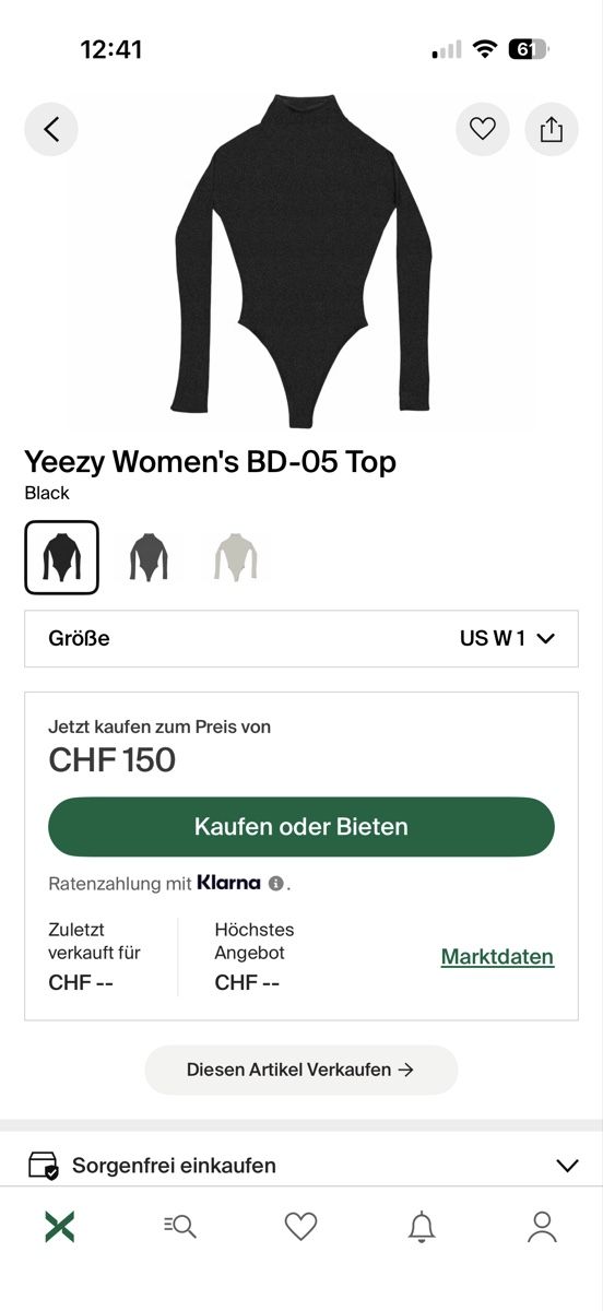 Altra biancheria intima: Yeezy BD-05 Body / Black / Size 2 – Nuovo e nell'imballaggio originale da Wittenbach venduto da therealmoonstone 3