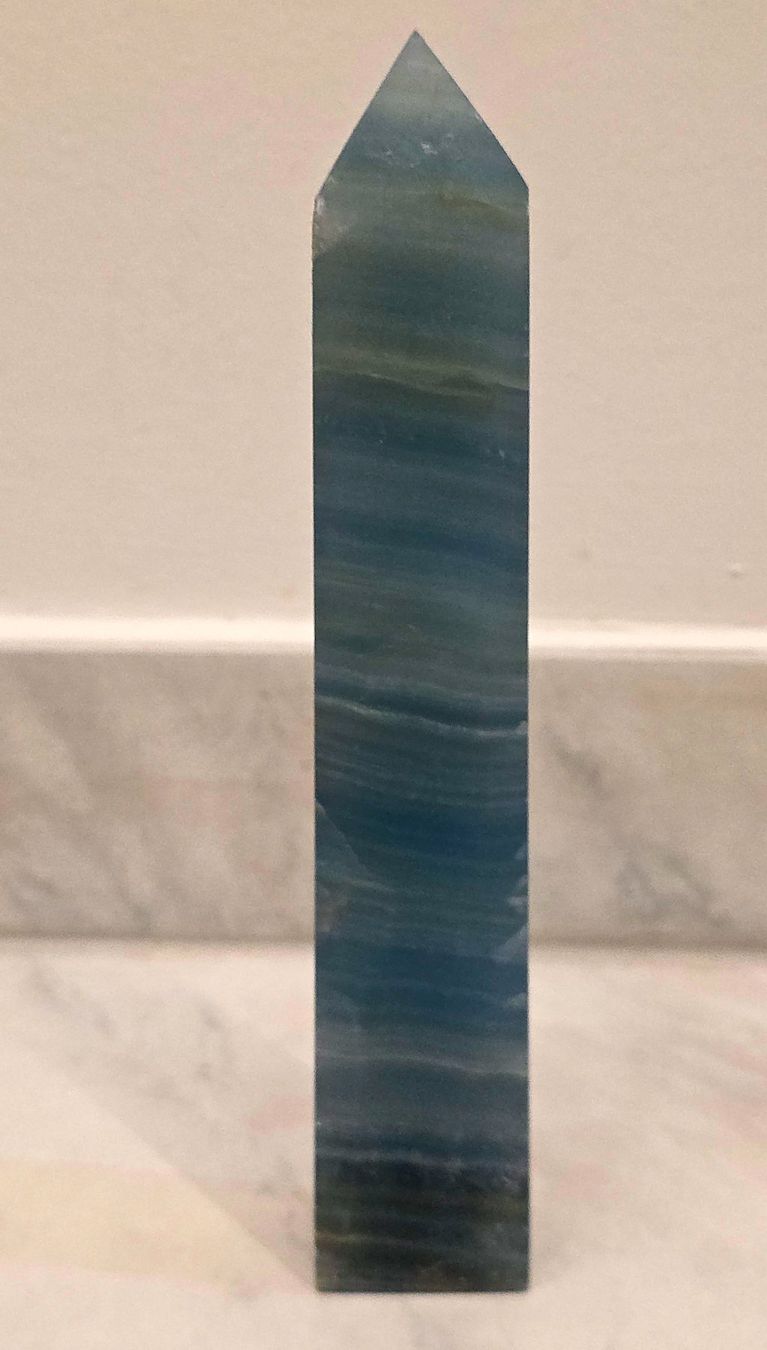 Minerali & Pietre curative: Blauer Onyx Obelisk 245g – Nuovo e nell'imballaggio originale da Matzingen venduto da Shay_Crystalz 1