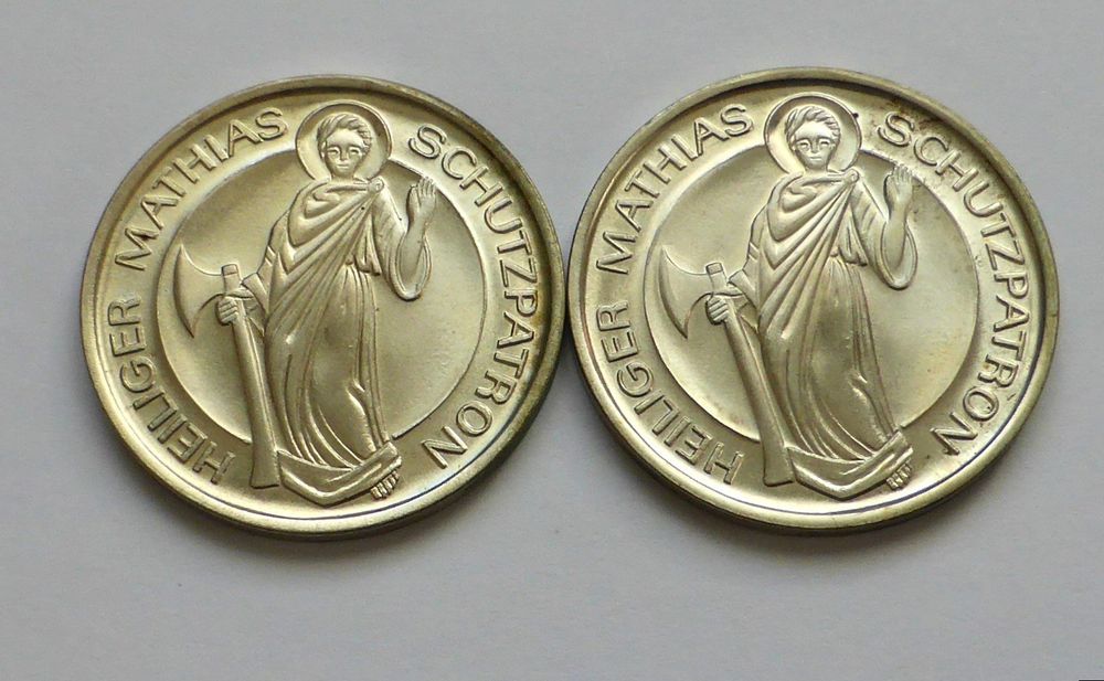 GOTTHARD Tunnel 1969 hl. Mathias, Schutzpatron, SILBER Kaufen auf Ricardo