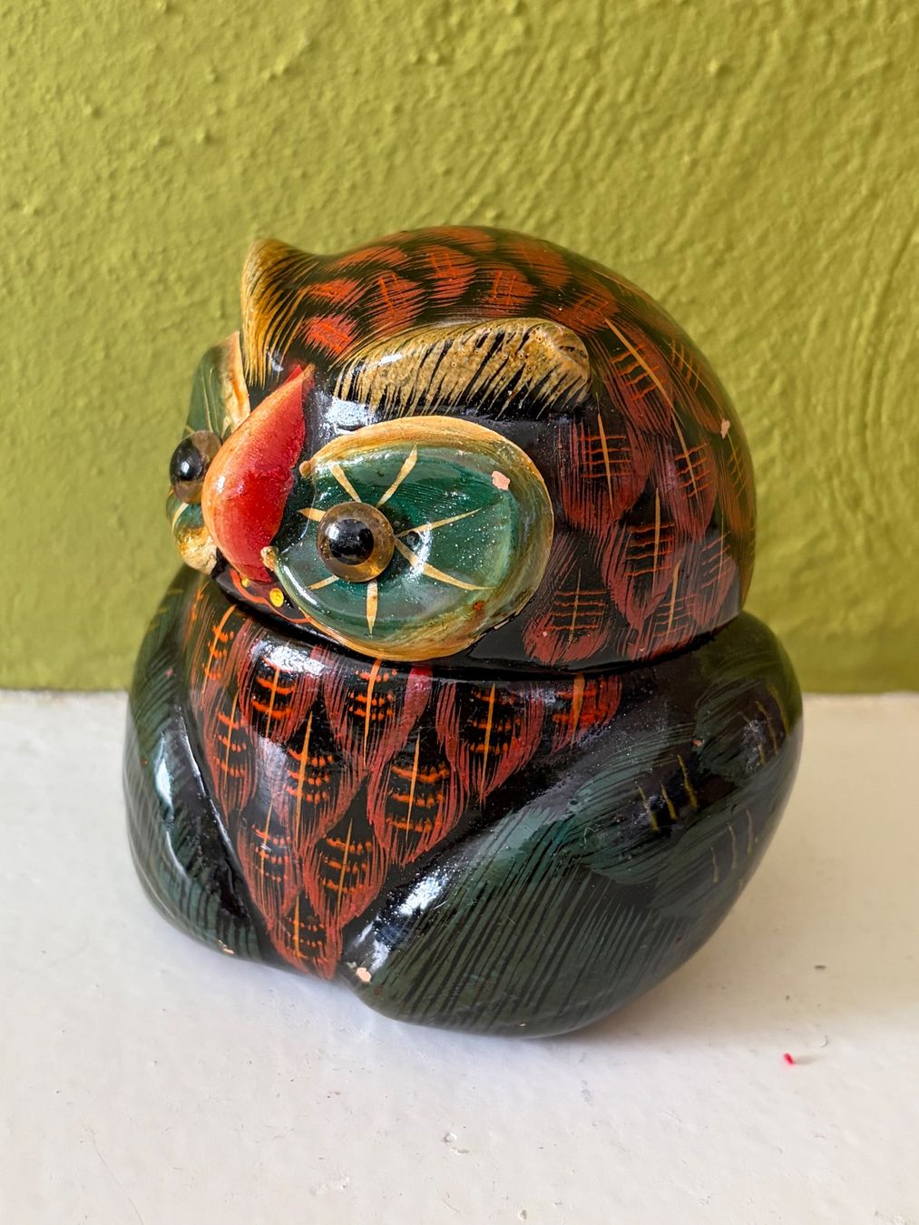 Statuette: Coole Vintage Eule Schmuckdose, Keramik – Usato da Zäziwil venduto da Emlea 5