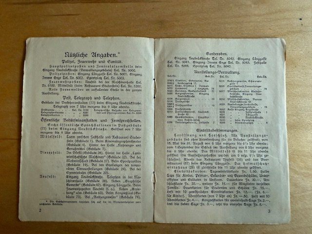 Documenti: Schweizerische Landesausstellung Bern, Plan, 1914 – Usato da Basel venduto da sar_9jj8 1