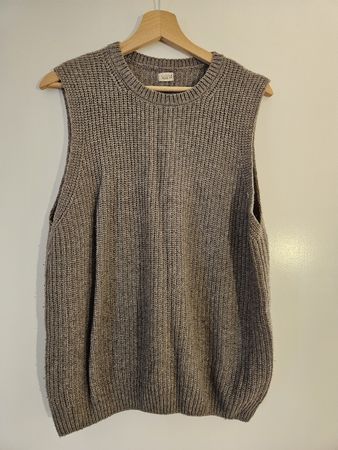 Weste POUDRE ORGANIC Strickweste grau Grösse L neuwertig