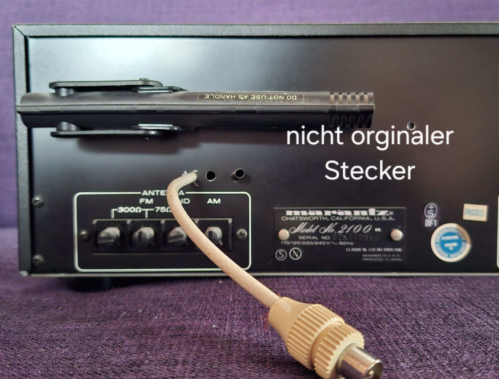 Marantz Radio: Marantz Modell 2100 Stereophoner Tuner – Usato da Winterthur venduto da DanielaB07 4