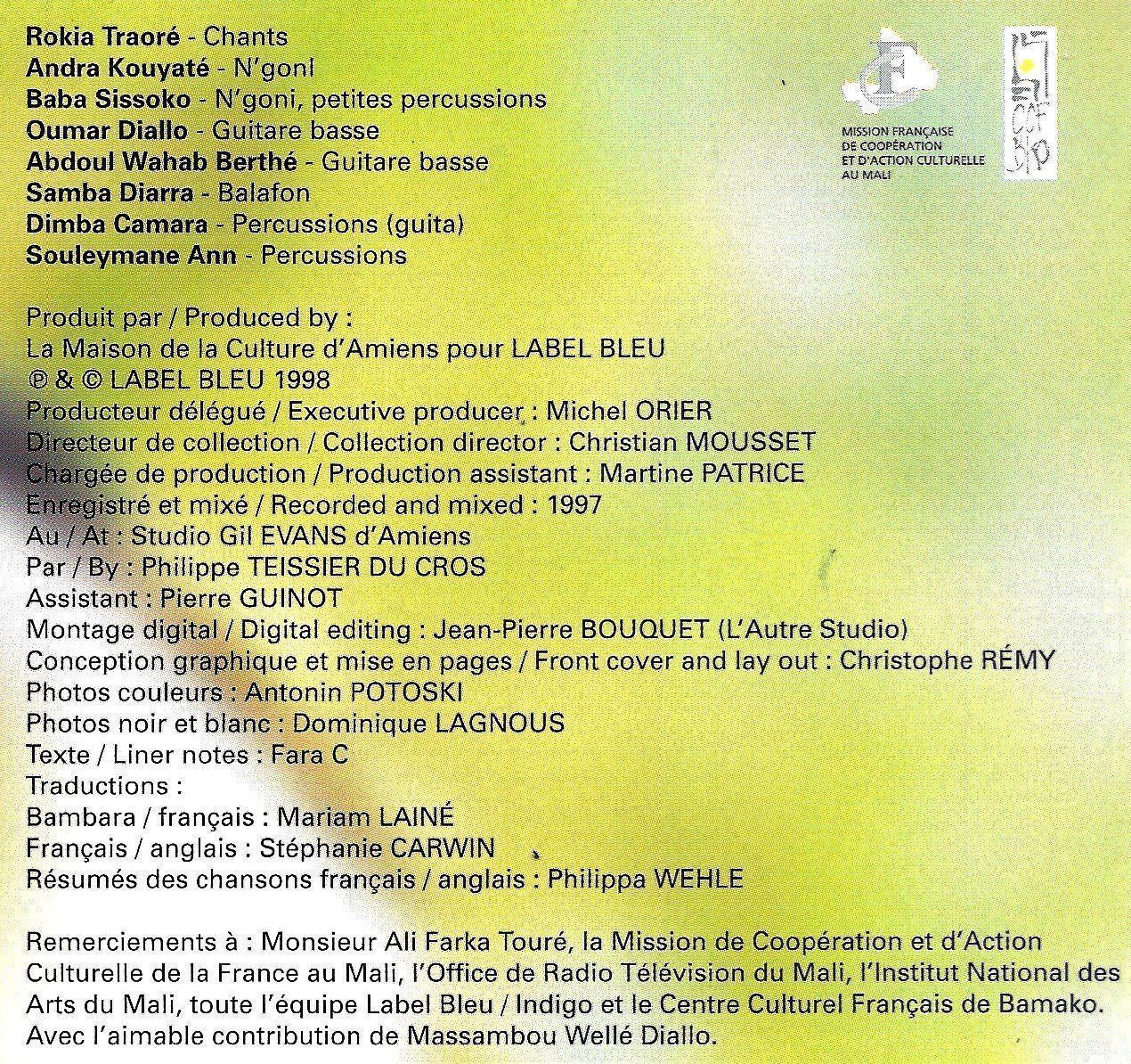 CD: Rokia Traoré MOUNAISSA Mali Afrika CD – Usato da Kandergrund venduto da Sososo 3