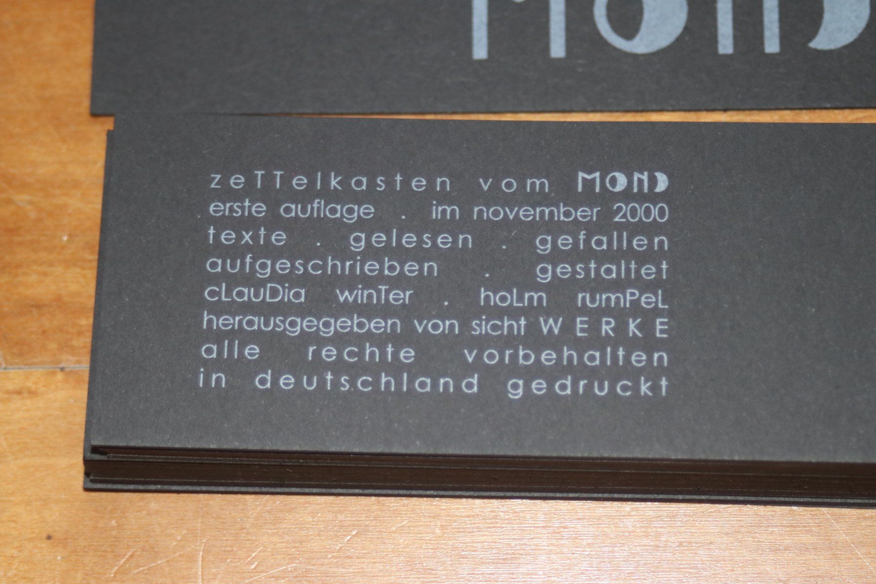 Altro in Decorazioni & Accessori: Zettelkasten vom Mond – Nuovo (secondo la descrizione) da St. Gallen venduto da Razoon77 4