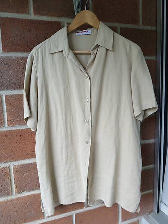 Oversize Bluse beige