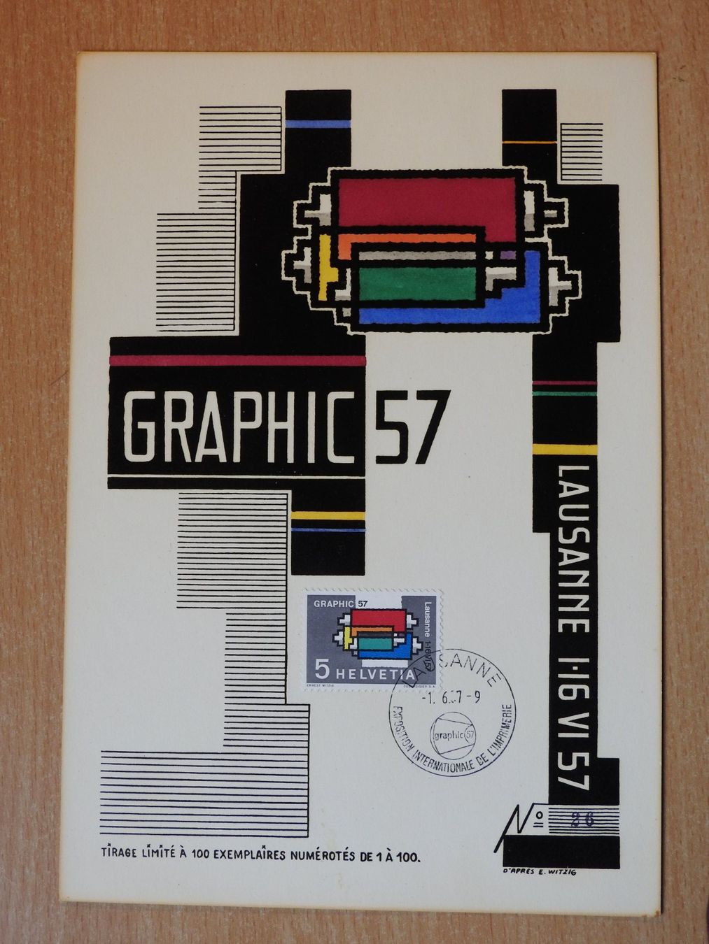 Alle Briefmarken: Grosse Maximum Karte, 1957 Nummeriert mit Nr.26 – Gebraucht aus Rain von Sterne13