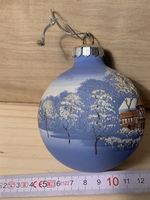 Handbemalte Weihnachtskugel Winterlandschaft
