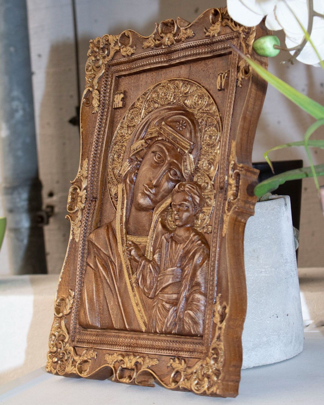 Articoli in legno: Mutter Jesu Ikone aus Holz – Nuovo e nell'imballaggio originale da Zürich venduto da Miki_Schreiner 4