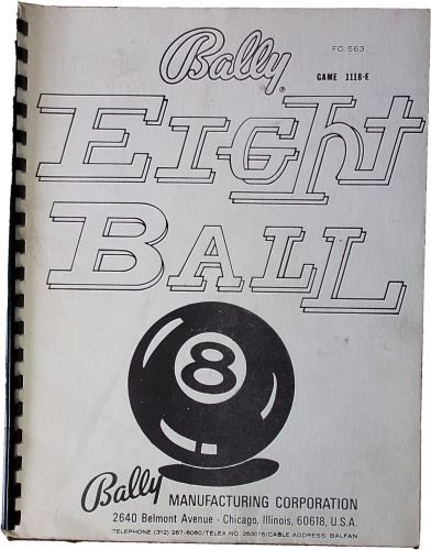 Flipperkästen: Eight Ball – Gebraucht aus Schalunen von schwabspielautomaten