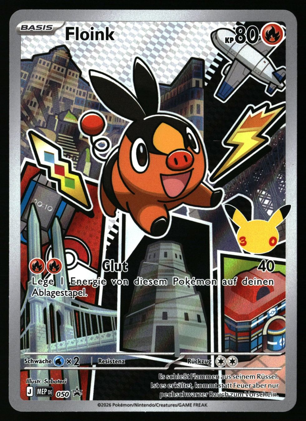 Pokémon Sammelbilder & Trading cards: Floink MEP 050 Pokemon Promo – Gebraucht aus Feuerthalen von Plazatoys