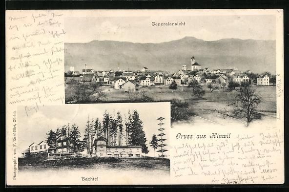 Cartoline postali: Hinwil, Restaurant Bachtel und Gesamtans – Usato da Berlin venduto da bartko-reher