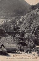 Wassen, Maienreussbrücken, Gotthardbahn, gelaufen 1905