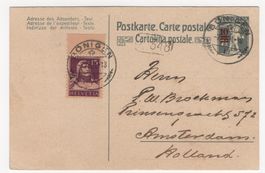 Postkarte 7.VII.21 Bönigen nach Amsterdam